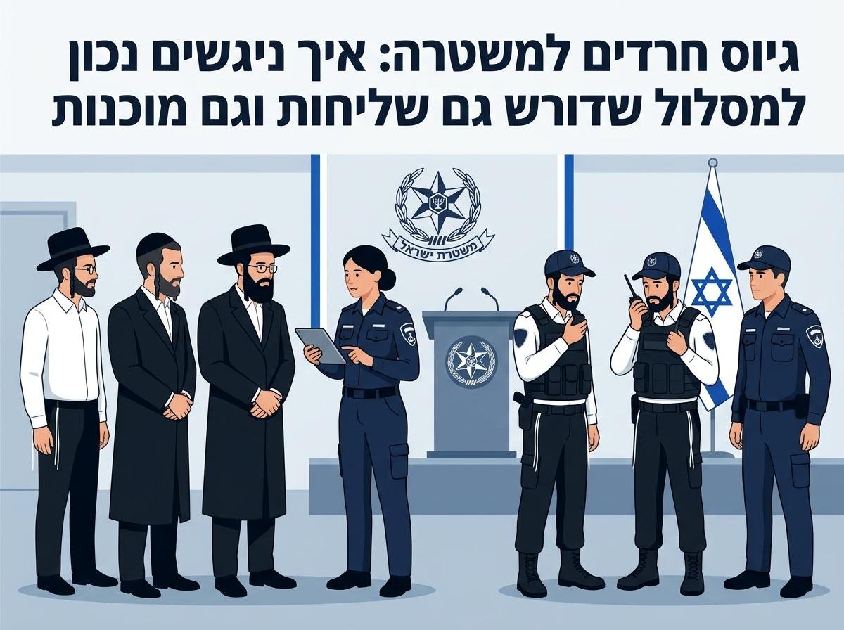 גיוס חרדים למשטרה: איך ניגשים נכון למסלול שדורש גם שליחות וגם מוכנות